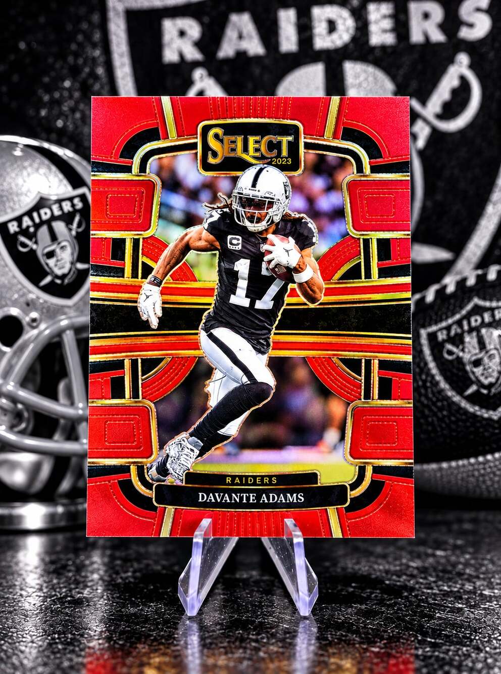 Davante Adams 2023 Panini Select Red Prizm Serial #19/99 Las Vegas Raiders RARE